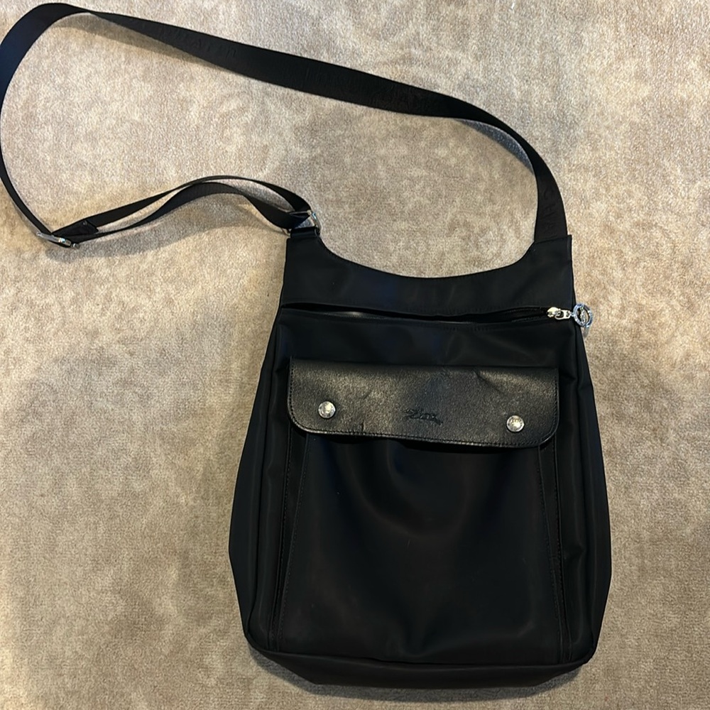 Longchamp black crossbody bag. Purchased in Brussels.
